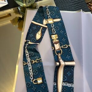 Luxury Blue Patterned Men's Bag